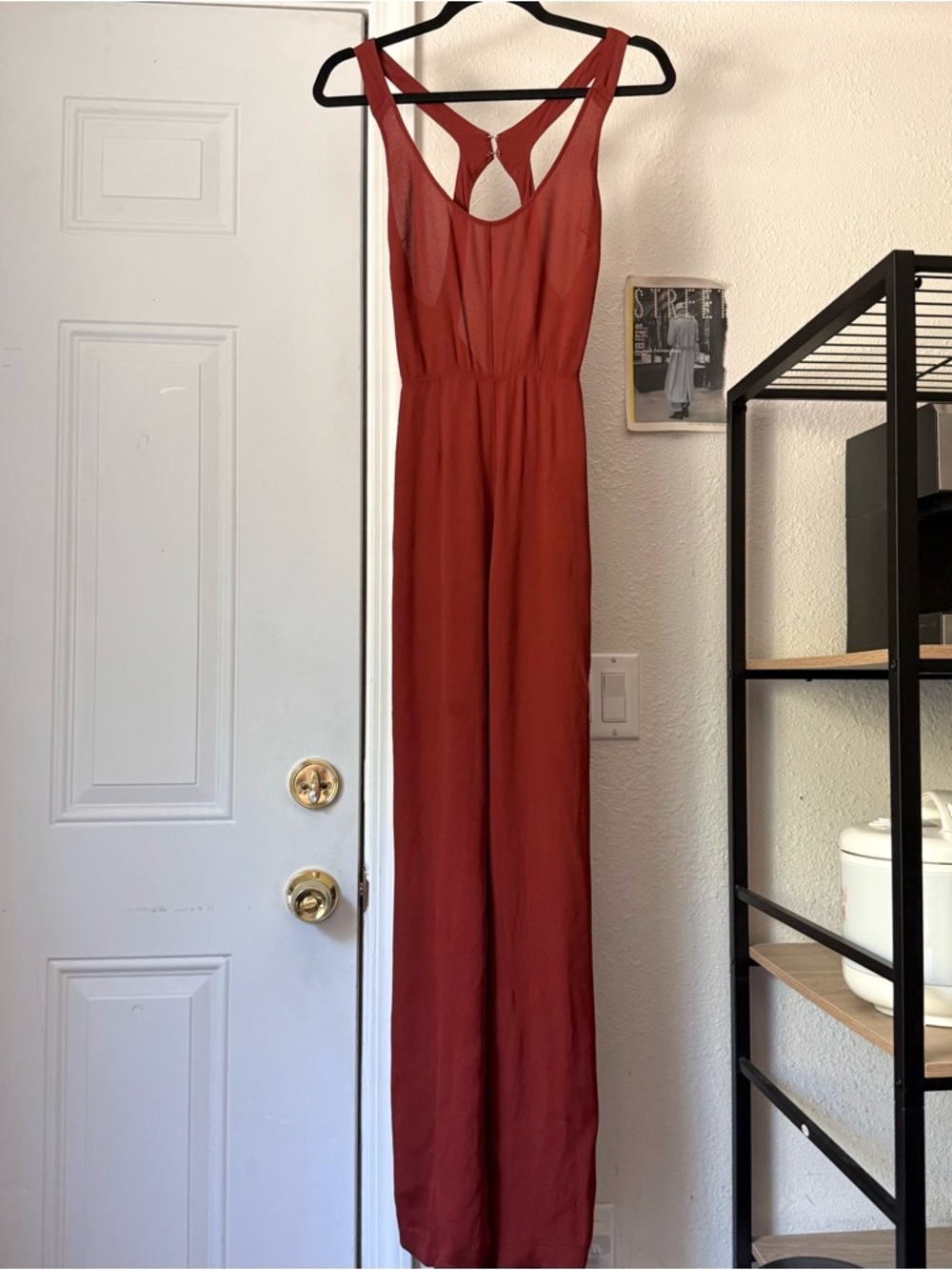 REFORMATION‎ rust cutout racer back sleeveless jumpsuit